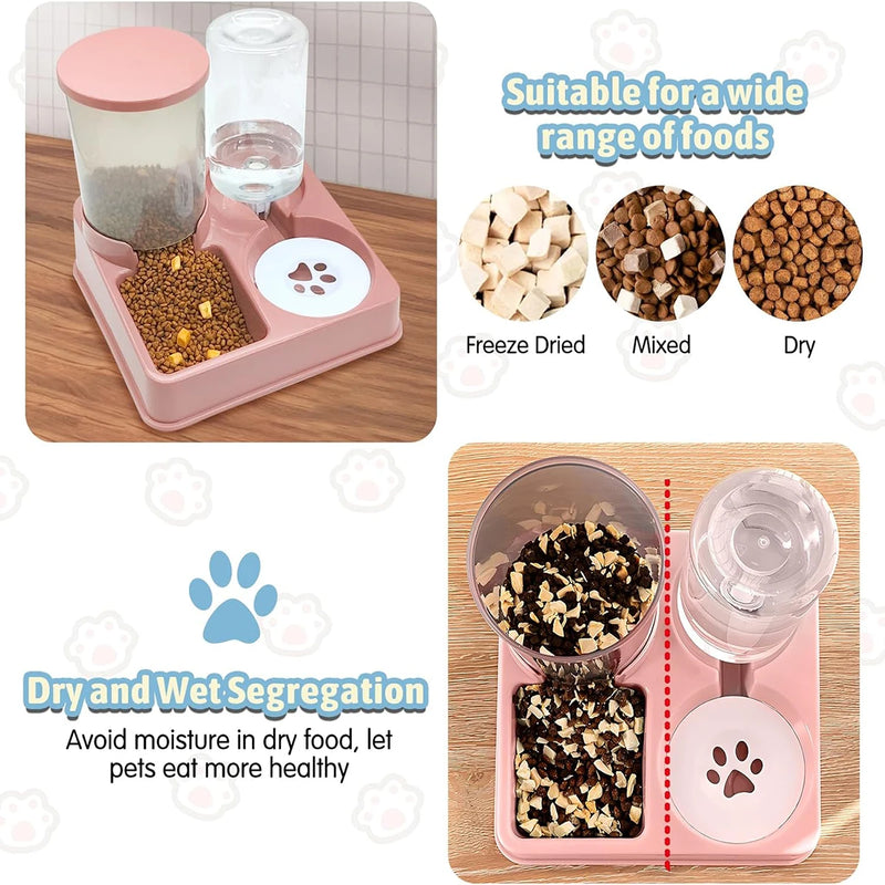Alimentador Automático para Gatos com Bebedouro – Conjunto 2 em 1