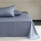 Natural Mulberry Silk Flat Sheet 1PC Solid Color Bed Sheet High End Smooth Bed Linen Single Double Queen King Size Bedding Soft