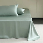 Natural Mulberry Silk Flat Sheet 1PC Solid Color Bed Sheet High End Smooth Bed Linen Single Double Queen King Size Bedding Soft