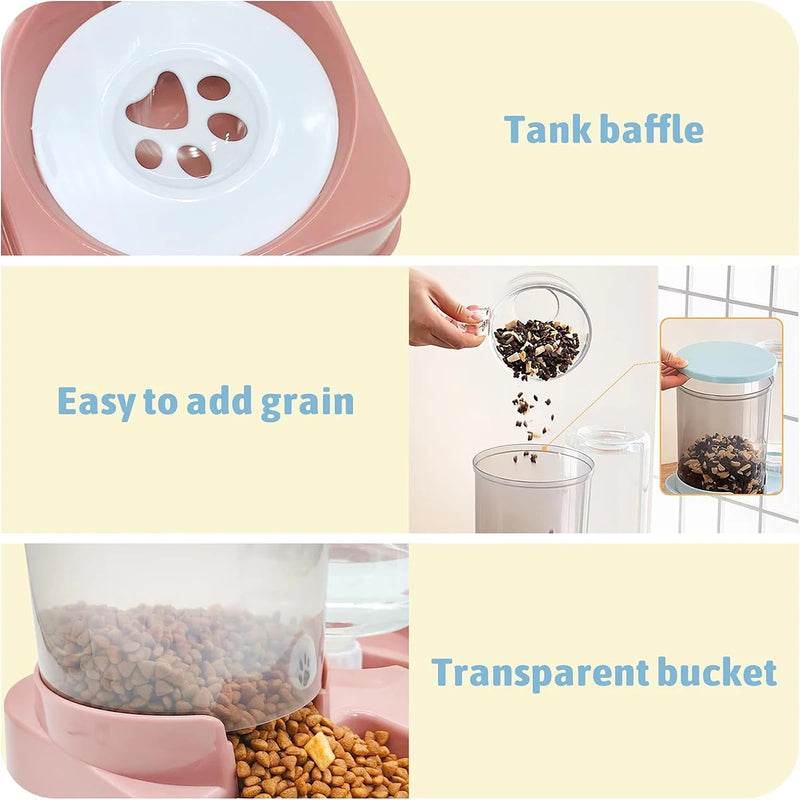 Alimentador Automático para Gatos com Bebedouro – Conjunto 2 em 1