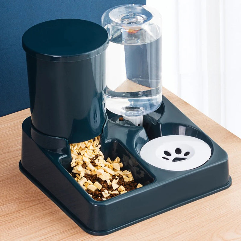 Alimentador Automático para Gatos com Bebedouro – Conjunto 2 em 1