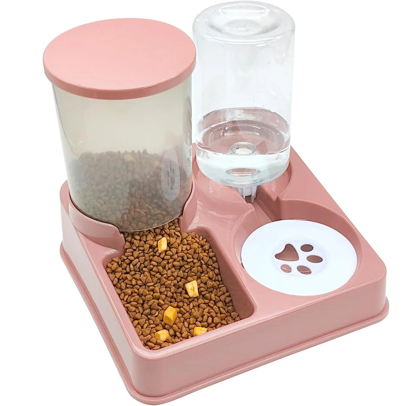 Alimentador Automático para Gatos com Bebedouro – Conjunto 2 em 1