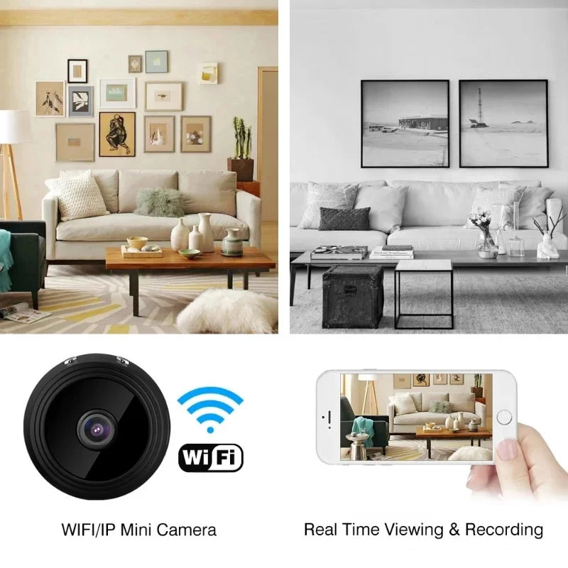 Câmera de Segurança Sem Fio A9 Mini 720P HD WiFi