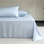 Natural Mulberry Silk Flat Sheet 1PC Solid Color Bed Sheet High End Smooth Bed Linen Single Double Queen King Size Bedding Soft